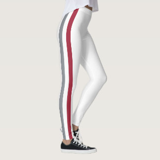 Team Spirit of Alabama, Crimson, Grey, and White. Leggings