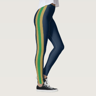 Team Spirit of the Irish, Green, Gold, and Blue Leggings
