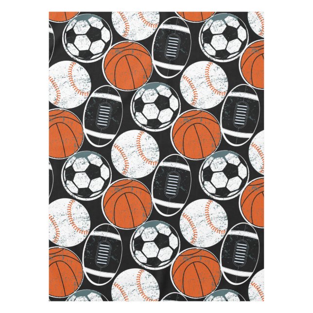 Team sport balls tablecloth (Front)