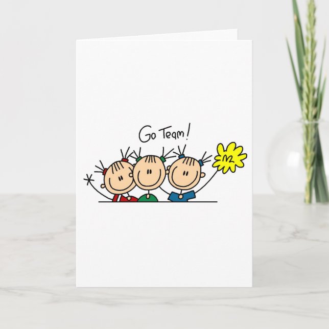 Team Sport Cheerleading Tshirts and Gifts Card (Front)