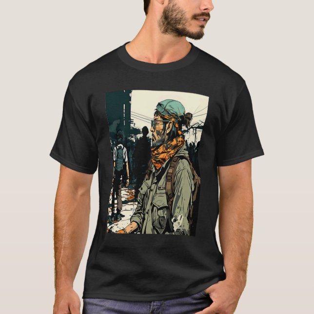 Team Sport Games Retro Airsoft Player T-Shirt (Front)