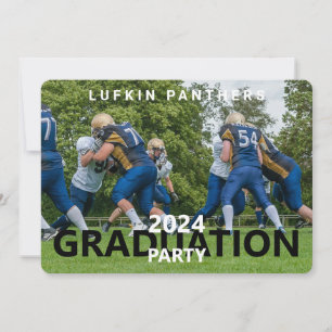 Team Sport Photo Graduation Party Invitation