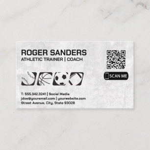 Team Sports Icons   QR Business Card