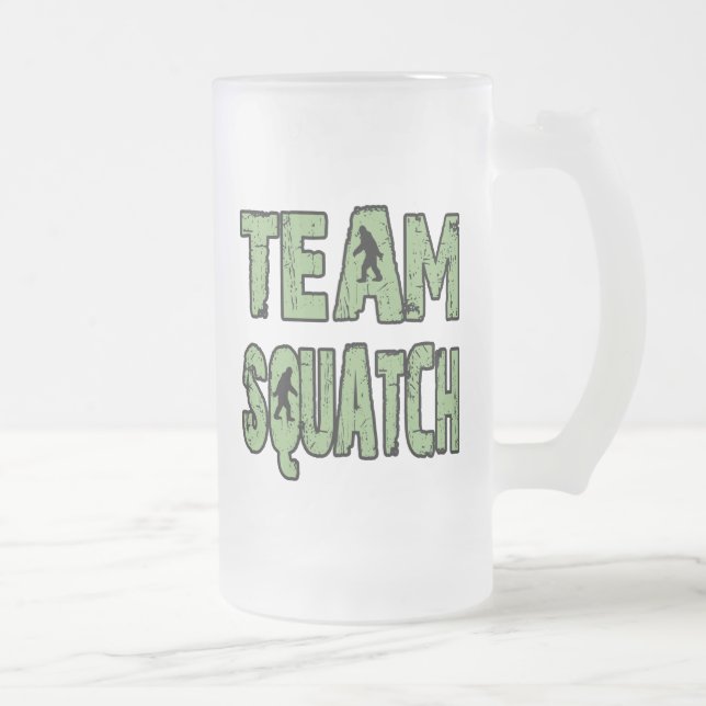 Team Squatch Frosted Glass Beer Mug (Right)