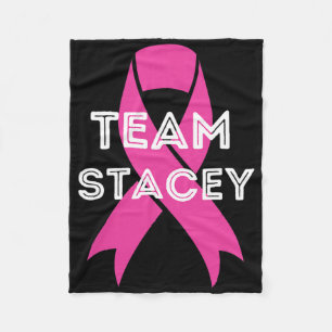 Team Stacey Personalised Breast Cancer Awareness S Fleece Blanket