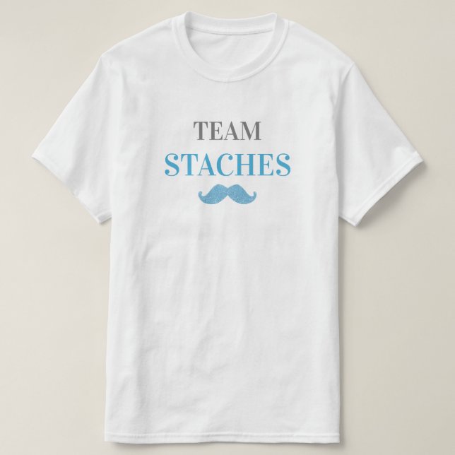 Team Staches Gender Reveal Men's T-Shirt (Design Front)