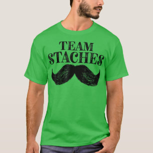 Team Staches Team Lashes Gender Reveal Girl Boy Pa T-Shirt