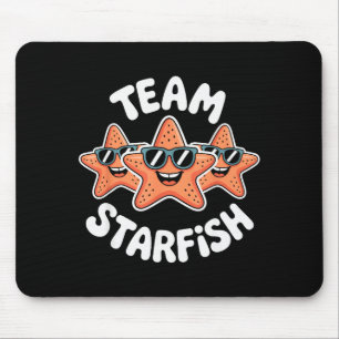 Team Starfish Cool Sungles Ocean Cartoon Crew Funn Mouse Mat