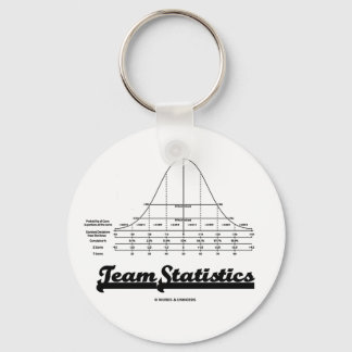 Team Statistics (Normal Distribution Curve Stats) Key Ring