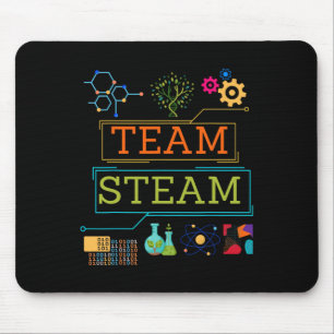 Team Steam Science Teacher Kids Stem Mouse Mat