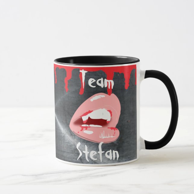 Team Stefan Vampire Lips Coffee Mug (Right)