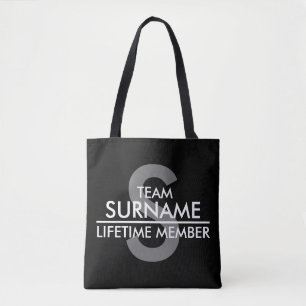 TEAM (Surname) Lifetime Member Tote Bag