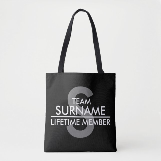 TEAM (Surname) Lifetime Member Tote Bag (Front)