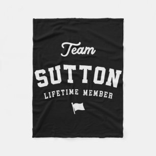 Team Sutton Lifetime Member Funny Name Sutton Stic Fleece Blanket