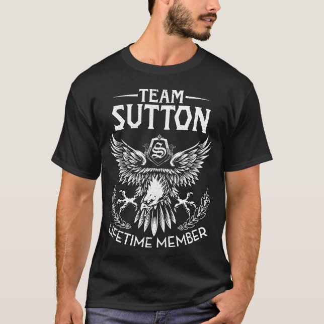 Team SUTTON Lifetime Member Last Name T-Shirt (Front)
