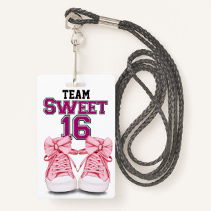 Team Sweet 16  Badge - See Back ID Badge