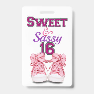 Team Sweet 16  Badge - See Back ID Badge