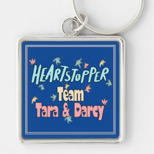Team Tara And Darcy Blue Key Ring