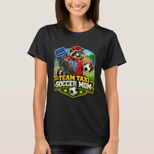 Team Taxi Soccer Mum Funny Youth Parent Supporter T-Shirt