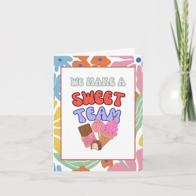 Team Teacher Volunteer Colleague Thank You Card (Front)