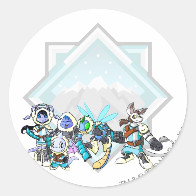 Team Terror Mountain Group Classic Round Sticker (Front)