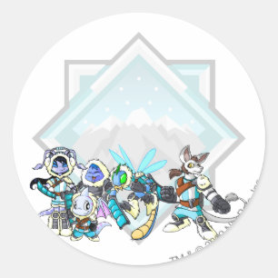 Team Terror Mountain Group Classic Round Sticker