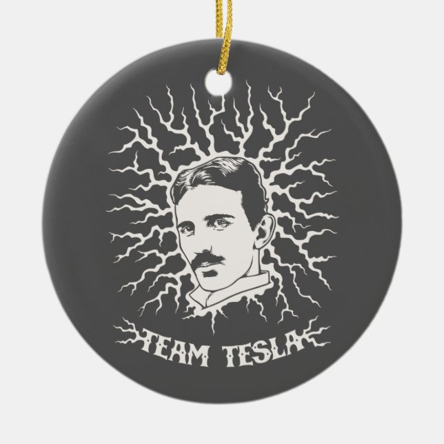Team Tesla Ceramic Tree Decoration (Front)