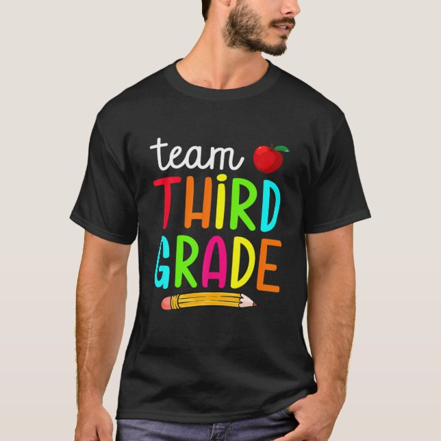Team Third Grade 3Rd Grade Back To School For Boy T-Shirt (Front)