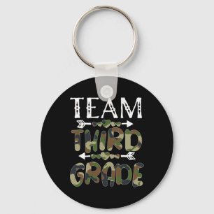 Team Third Grade Back To School 1st Day Camo Teach Key Ring