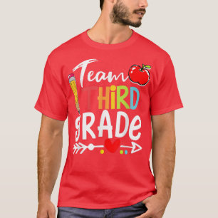 Team Third Grade Hello 3rd Grade Back To School Fu T-Shirt