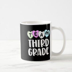 Team Third Grade Shirt 3rd Love Hearts Teacher Val Coffee Mug