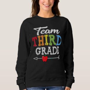 Team Third Grade Squad First Day Of School Teacher Sweatshirt