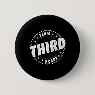 Team Third Grade Teacher Student Back To School 3r 6 Cm Round Badge