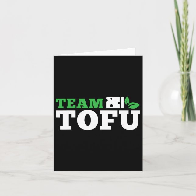 Team Tofu Workout Vegan Bodybuilding Fitness Plant Card (Front)