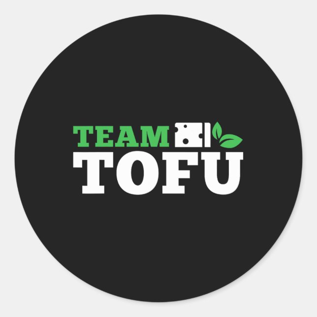 Team Tofu Workout Vegan Bodybuilding Fitness Plant Classic Round Sticker (Front)