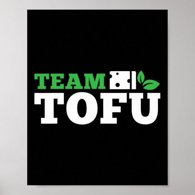 Team Tofu Workout Vegan Bodybuilding Fitness Plant Poster (Front)