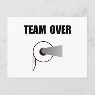 Team Toilet Paper Over Postcard