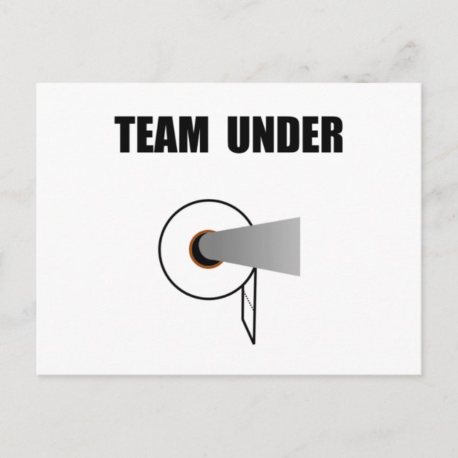 Team Toilet Paper Under Postcard (Front)