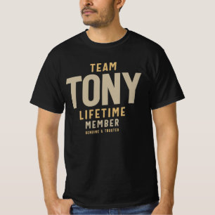 Team Tony Lifetime Member Personalised Name T-Shirt