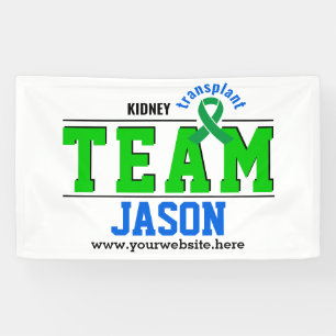 Team Transplant Sport Green Ribbon Customisable Banner