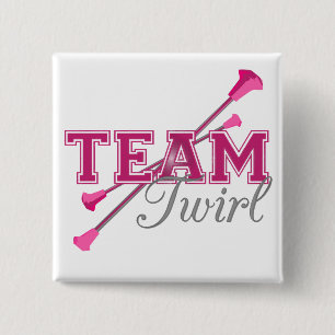 Team Twirl Baton 15 Cm Square Badge