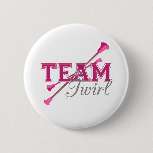 Team Twirl Baton 6 Cm Round Badge