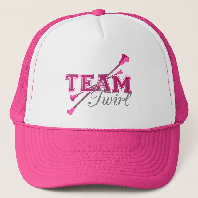 Team Twirl Baton Trucker Hat (Front)