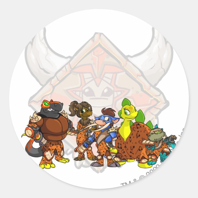 Team Tyrannia Group Classic Round Sticker (Front)