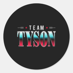 Team Tyson Family Personalised Name Tyson Vintage Classic Round Sticker