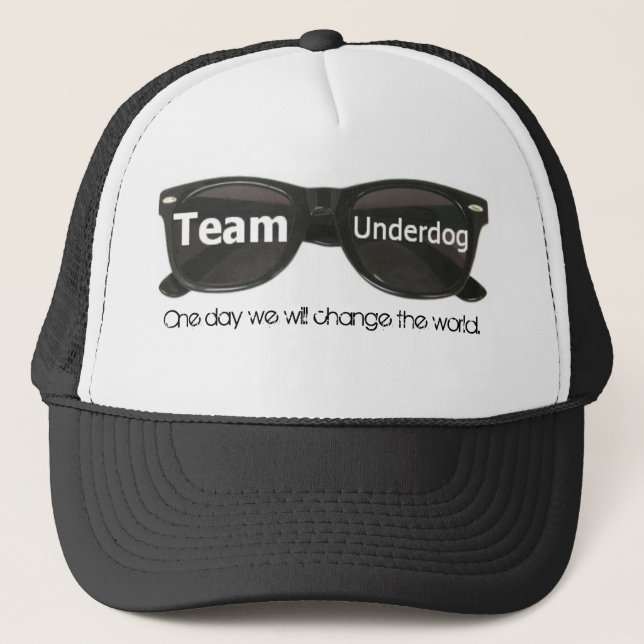 Team Underdog black sunglasses hat (Front)