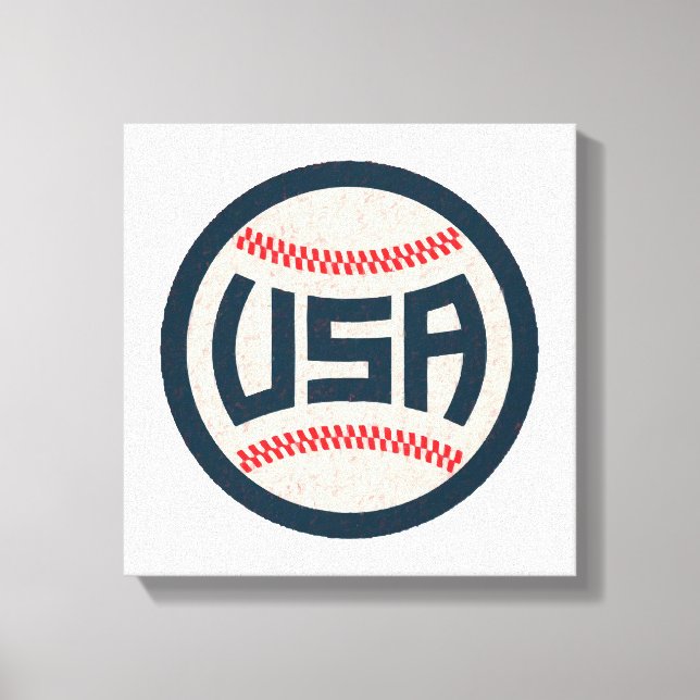 Team USA Baseball Canvas Print (Front)