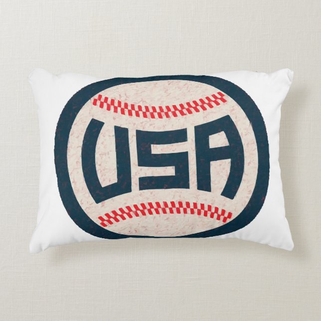 Team USA Baseball Decorative Cushion (Front)