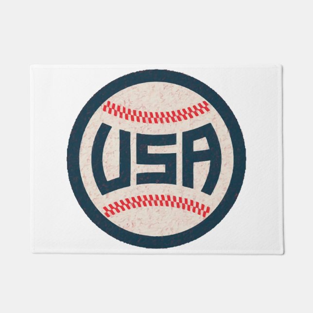 Team USA Baseball Doormat (Front)