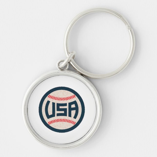 Team USA Baseball Key Ring (Front)